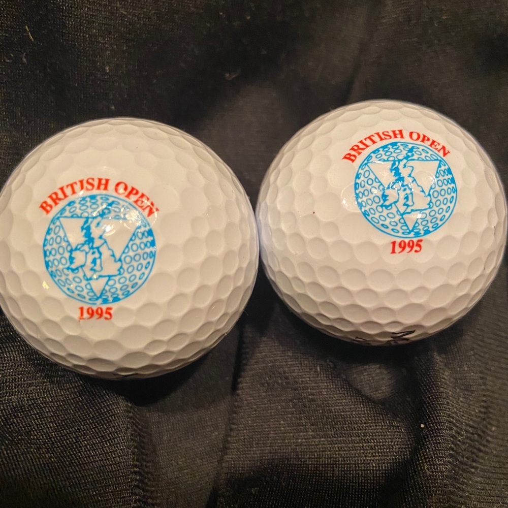 2 official Maxfli golf balls of 1995 British Open.